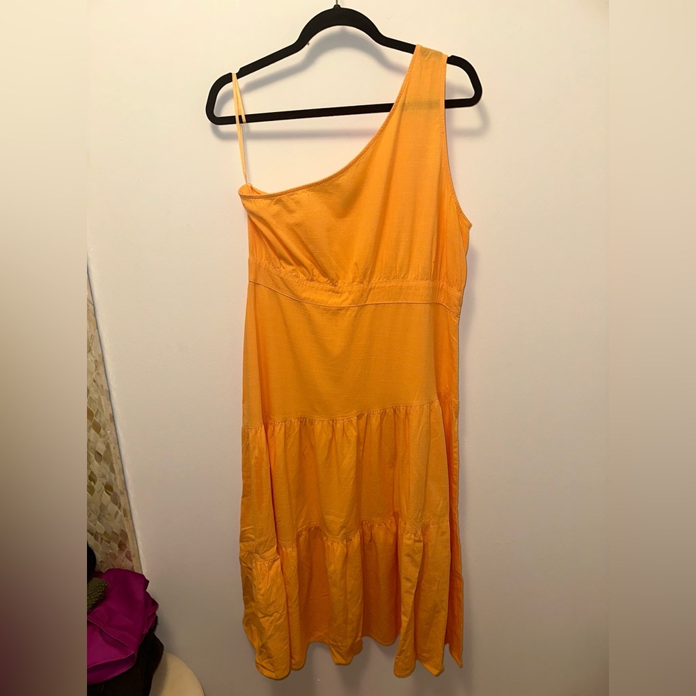 Petal & Pup one shoulder Etienna dress in orange